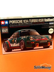 Tamiya: Car scale model kit 1/24 scale - Porsche 934 Turbo RSR Group 4 Kremer Racing Team sponsored by Vaillant #5 - Robert 'Bob' Wollek (FR) - German Racing GTs Championship 1976 - photo-etched parts, plastic parts, rubber parts, water slide decals and assembly instructions