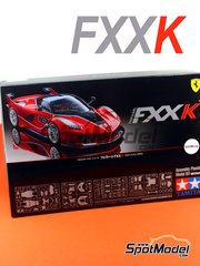 Tamiya: Car scale model kit 1/24 scale - Ferrari FXX K - plastic parts, rubber parts, water slide decals, assembly instructions and painting instructions image