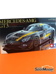 Tamiya: Car scale model kit 1/24 scale - Mercedes Benz AMG GT3 - paint masks, plastic parts, rubber parts, water slide decals, other materials, assembly instructions and painting instructions