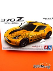 Tamiya: Car scale model kit 1/24 scale - Nissan 370Z Fairlady Z Heritage edition - paint masks, plastic parts, rubber parts, water slide decals, other materials, assembly instructions and painting instructions image
