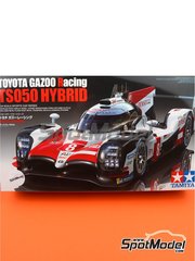 Tamiya: Maqueta de coche escala 1/24 - Toyota TS050 Hybrid patrocinado por Gazoo Racing N 7, 8 - Mike Conway (GB) + Kamui Kobayashi (JP) + Jos Mara Lpez (AR), Fernando Alonso (ES) + Sbastien Buemi (CH) + Kazuki Nakajima (JP) - 24 Horas de Le Mans 2018 - piezas de plstico, piezas de goma, calcas de agua y manual de instrucciones