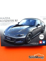 Tamiya: Car scale model kit 1/24 scale - Mazda MX-5 Miata RF - paint masks, plastic parts, rubber parts, water slide decals, assembly instructions and painting instructions