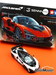 Tamiya: Car scale model kit 1/24 scale - McLaren Senna - plastic parts, rubber parts, water slide decals, assembly instructions and painting instructions