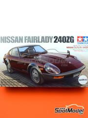 Tamiya: Car scale model kit 1/24 scale - Nissan Fairlady 240ZG - plastic parts, rubber parts, water slide decals, assembly instructions and painting instructions image