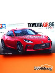 Tamiya: Car scale model kit 1/24 scale - Toyota GR86 - paint masks, plastic parts, rubber parts, water slide decals, assembly instructions and painting instructions image