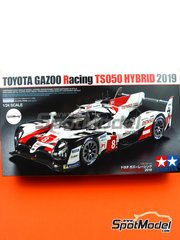 Tamiya: Car scale model kit 1/24 scale - Toyota TS050 Hybrid sponsored by Gazoo Racing #7, 8 - S�bastien Buemi (CH) + Kazuki Nakajima (JP) + Fernando Alonso (ES), Mike Conway (GB) + Kamui Kobayashi (JP) + Jos� Mar�a L�pez (AR) - 24 Hours Le Mans 2019 - paint masks, plastic parts, rubber parts, water slide decals, other materials, assembly instructions and painting instructions