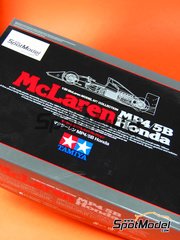 Tamiya: Car scale model kit 1/20 scale - McLaren Honda MP4/5B McLaren Racing Limited Team sponsored by Marlboro Shell #27, 28 - Ayrton Senna da Silva (BR), Gerhard Berger (AT) - USA - United States of America Formula 1 Grand Prix 1990 - does NOT include tobacco sponsor decals