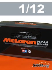 Tamiya: Car scale model kit 1/12 scale - McLaren Honda MP4/6 McLaren Racing Limited Team sponsored by Shell #1, 2 - Ayrton Senna da Silva (BR), Gerhard Berger (AT) - FIA Formula 1 World Championship 1991 - plastic model kit image