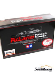 Tamiya: Car scale model kit 1/20 scale - McLaren Honda MP4/5B with driver and engineer figures McLaren Racing Limited Team sponsored by Marlboro #1, 2 - Ayrton Senna da Silva (BR), Gerhard Berger (AT) - USA - United States of America Formula 1 Grand Prix 1990 - plastic model kit and two figures