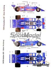 This Way Up: Car scale model kit 1/43 scale - Wolf Ford WR8/9 Walter Wolf Racing Team sponsored by Olympus Michelob #20 - Keijo Erik 'Keke' Rosberg (FI) - Canadian Formula 1 Grand Prix, Italian Formula 1 Grand Prix 1979 - photo-etched parts, turned metal parts, water slide decals, white metal parts and assembly instructions