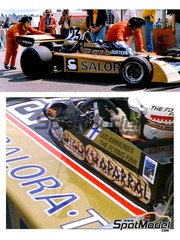 This Way Up: Car scale model kit 1/43 scale - Surtees TS16 Surtees Racing Organization Team sponsored by Salora #23 - Leo Kinnunen (FI) - Swedish Formula 1 Grand Prix 1974 - photo-etched parts, turned metal parts, water slide decals, white metal parts and assembly instructions