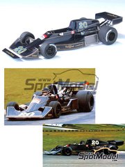 This Way Up: Car scale model kit 1/43 scale - Williams Wolf FW05 Williams Grand Prix Engineering Team sponsored by Marlboro #20 - Jacques Bernard 'Jacky' Ickx (BE) - Brazilian Formula 1 Grand Prix 1976 - photo-etched parts, turned metal parts, water slide decals, white metal parts and assembly instructions