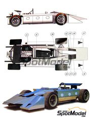 This Way Up: Car scale model kit 1/43 scale - Cosworth 4WD Experimental Test car - British Formula 1 Grand Prix 1969 - photo-etched parts, turned metal parts, water slide decals, white metal parts and assembly instructions