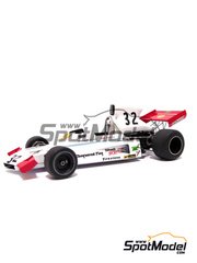 This Way Up: Car scale model kit 1/43 scale - Token Ford RJ02 sponsored by Shell #32 - Ian Ashley (GB) - German Formula 1 Grand Prix 1974 - metal parts, photo-etched parts, rubber parts, turned metal parts, water slide decals, white metal parts and assembly instructions image