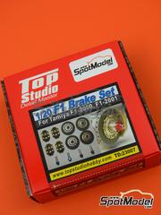 Top Studio: Brakes 1/20 scale - Ferrari F1-2000/ F2001 - metal parts, photo-etched parts, resin parts, turned metal parts and other materials - for Tamiya references TAM20048, TAM20049, TAM20052, TAM20054 and TAM89572