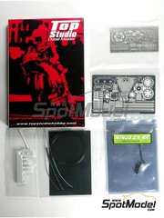 Top Studio: Detail up set 1/12 scale - Kawasaki Ninja ZX-RR 2006 - photo-etched parts, resin parts, turned metal parts, other materials and assembly instructions - for Tamiya reference TAM14109