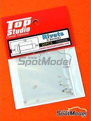 Top Studio: Rivets - 0.9mm rivets - turned metal parts - 20 units