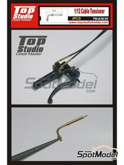 Top Studio: Detail 1/12 scale - Cable tensioner for motorcycles - turned metal parts and other materials