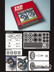Top Studio: Brakes 1/20 scale - McLaren Mercedes MP4/13 McLaren Racing Limited Team sponsored by West - FIA Formula 1 World Championship 1998 - for Tamiya references TAM20046, TAM20047 and TAM89718