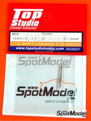 Top Studio: Detalle escala 1/12 - Varilla de cambio para Honda NSR500 - Campeonato del Mundo de Motociclismo - piezas de metal torneado - para las referencias de Tamiya TAM14071, TAM14072, TAM14077 y TAM14082 - 2 unidades