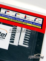 Top Studio: Hose joints - Hose Joints 0,8 mm - resin parts - 40 units