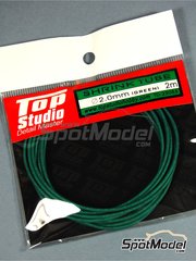 Top Studio: Tubo - Tubo termoretractil 2.0mm x 2 m - Color verde - otros materiales