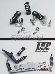 Top Studio: Detalle escala 1/24 - Amortiguadores - Set II - piezas de metal y piezas de metal torneado