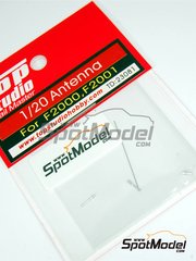 Top Studio: Antenna 1/20 scale - Antenna Set  - Ferrari F2000 - F2001 - metal parts and turned metal parts - for Tamiya references TAM20048, TAM20049, TAM20052, TAM20054 and TAM21117