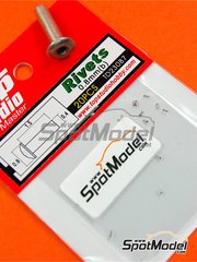 Top Studio: Rivets - 0.8mm rivets - turned metal parts - 20 units