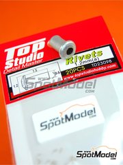 Top Studio: Rivets - 1.2mm rivets - turned metal parts - 20 units