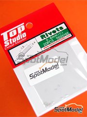 Top Studio: Rivets - 0.6mm rivets - turned metal parts - 20 units