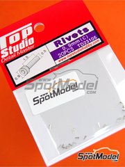 Top Studio: Rivets - 0.9mm rivets - turned metal parts - 20 units