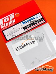 Top Studio: Rivets - 0.9mm rivets - turned metal parts - 20 units