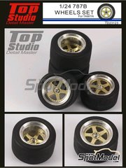 Top Studio: Rims 1/24 scale - Mazda 787B - photo-etched parts and turned metal parts - for Tamiya references TAM24112, TAM24326 and TAM24352