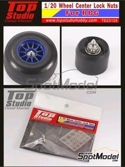 Top Studio: Tuercas escala 1/20 - RB Racing Renault  RB6 - piezas de metal, fotograbados - para la referencia de Tamiya TAM20067