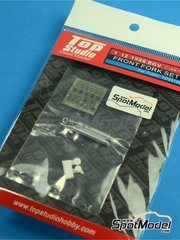 Top Studio: Front fork set 1/12 scale - Suzuki RGV-G XR74 1988 - photo-etched parts, resin parts, turned metal parts and assembly instructions - for Fujimi references FJ141435, 14143, FJ141510, 14151 and 18 image