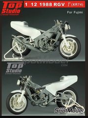 Top Studio: Detail up set 1/12 scale - Suzuki RGV-G XR74 - metal parts, resins and photo-etched parts - for Fujimi references FJ141435, 14143, FJ141510, 14151 and 18 image
