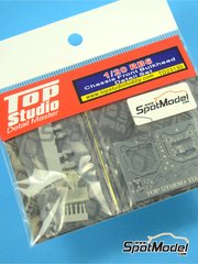 Top Studio: Set de mejora y detallado escala 1/20 - RB Racing Renault RB6 subchasis frontal - piezas de metal, resinas, fotograbados - para la referencia de Tamiya TAM20067