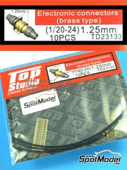 Top Studio: Detail 1/20 scale - Electrical connectors - CNC metal parts, photo-etched parts, other materials and assembly instructions - 10 units