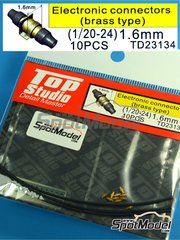Top Studio: Detail 1/20 scale - Electronic connectors - CNC metal parts, photo-etched parts and other materials - 10 units