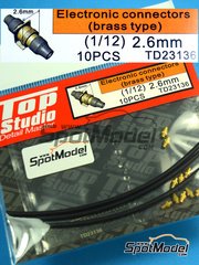 Top Studio: Detail 1/12 scale - Electronic connectors - photo-etch, metal parts - 10 units