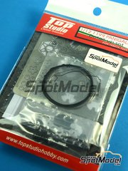 Top Studio: Set de mejora y detallado escala 1/12 - Ducati 1199 Panigale S - fotograbados, piezas metalicas mecanizadas - para las referencias de Tamiya TAM14129 y TAM14132 - 1 unidades