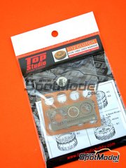 Top Studio: Clutch 1/12 scale - Honda NSR500 1992, 1993, 1994, 1995, 1996, 1997, 1998, 1999, 2000, 2001 and 2002 - photo-etched parts, resin parts, turned metal parts and assembly instructions - for Tamiya references TAM14071, TAM14072, TAM14077 and TAM14082