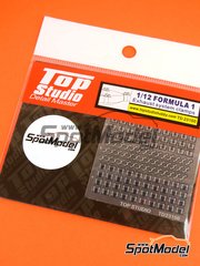 Top Studio: Detail 1/12 scale - Exhaust clamps - photo-etched parts