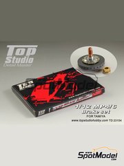 Top Studio: Frenos escala 1/12 - McLaren Honda MP4/6 - piezas de metal mecanizado, manual de instrucciones, fotograbados y piezas de metal torneado - para las referencias de Tamiya TAM12028, TAM49571 y TAM89721