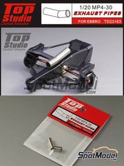 Top Studio: Exhaust 1/20 scale - McLaren Honda MP4/30 - turned metal parts - for Ebbro references EBR20013, EBR20014 and EBR20015 image