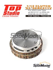 Top Studio: Clutch 1/12 scale - Honda RC211V 2003, 2004, 2005 and 2006 - photo-etched parts, resin parts and assembly instructions - for Tamiya references TAM14095, TAM14097, TAM14106, TAM14107 and TAM14108 image