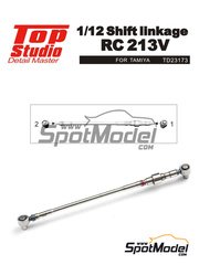 Top Studio: Shift linkage 1/12 scale - Honda RC213V - resin parts and turned metal parts - for Tamiya reference TAM14130