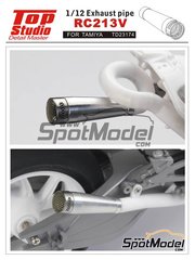 Top Studio: Exhaust 1/12 scale - Honda RC213V - photo-etched parts, resin parts, turned metal parts and other materials - for Tamiya reference TAM14130