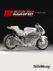 Top Studio: Detail up set 1/12 scale - Honda RC213V 2014 - CNC metal parts, metal parts, photo-etched parts, resin parts, turned metal parts, other materials and assembly instructions - for Tamiya reference TAM14130